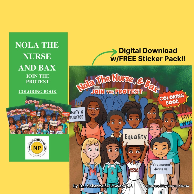 Children's Coloring Book | March| Printable Kid Book | Protest | Elementary Homeschool Coloring book|Digital Stickers | INSTANT DOWNLOAD