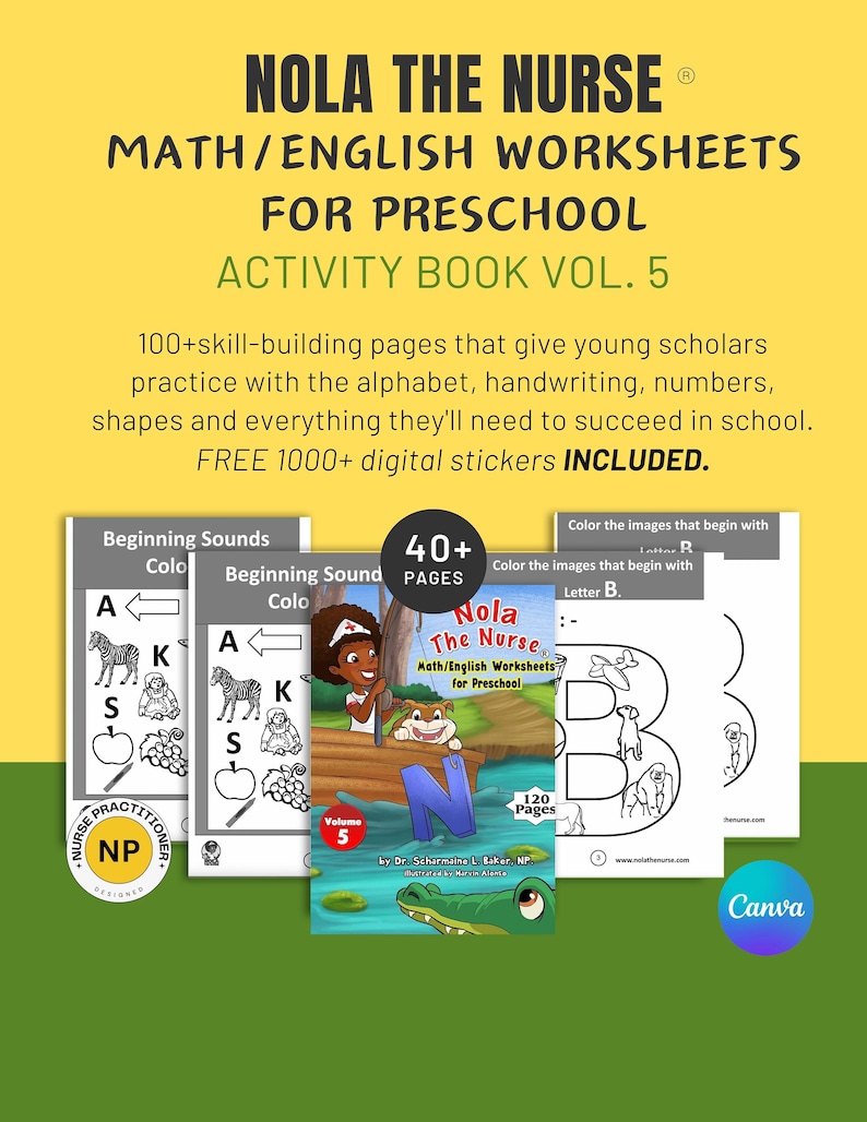 Children's Activity Book | DIY Activity Book| Math Book | Math | Kindergarten Homeschool |Digital Sticker Pack | INSTANT DOWNLOAD