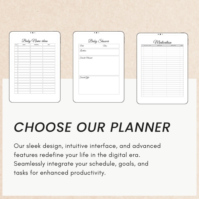 Digital Pregnancy Planner / Printable Pregnancy Journal / Digital Planner / Memory Book / Hospital Bag Checklist / Newborn Planner|Pregnant