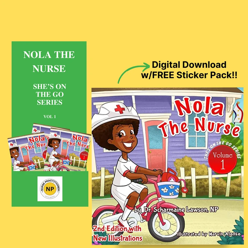 Children's Nurse Book | Kid Gift| Printable Kid Book | Baby Gift | Elementary Homeschool Reading |Digital Sticker Pack | INSTANT DOWNLOAD
