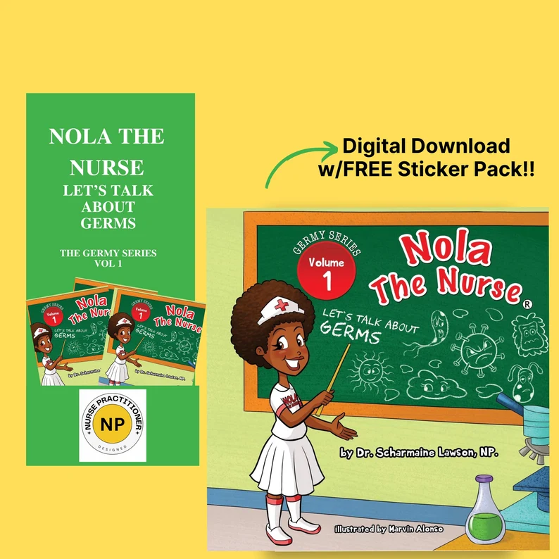 Children's Nurse Book | Germs| Printable Kid Book | Kid Handwashing | Elementary Homeschool Reading |Digital Sticker Pack | INSTANT DOWNLOAD