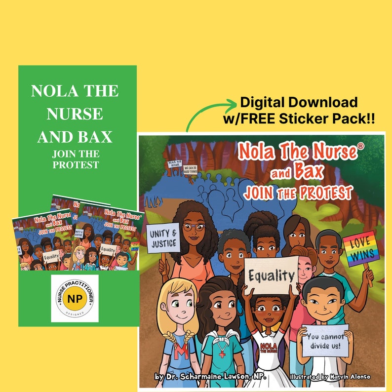 Children's Nurse Book |Justice March| Printable Kid Book | Protest | Elementary Homeschool Learning book|Digital Stickers | INSTANT DOWNLOAD